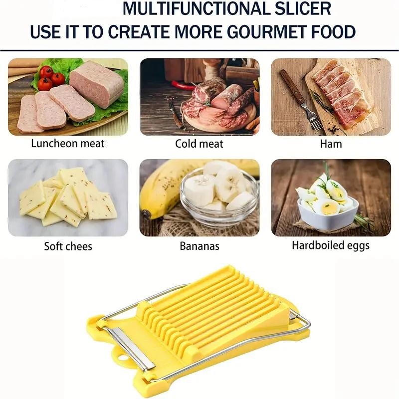 Pietų mėsos pjaustyklė Daugiafunkcė nerūdijančio plieno kumpis vaisiai daržovės kiaušinių sūrio pjaustyklės buitinės virtuvės pjaustymo įtaisai