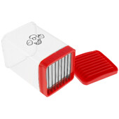 Puuvilja-köögiviljade kiire viilutaja Tõhus puuviljalõikuri tass koos tõukeplaadiga maasikalõikuriga munalõikurid koduköögi jaoks