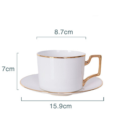 250 ml keraminių kavos puodelių indų pienas namams kūrybinė dovana aukso apvadu kaulo porcelianinis Phnom Penh ir sidabrinis Penh kavos puodelių lėkštės rinkinys