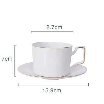 250 ml keraminių kavos puodelių indų pienas namams kūrybinė dovana aukso apvadu kaulo porcelianinis Phnom Penh ir sidabrinis Penh kavos puodelių lėkštės rinkinys