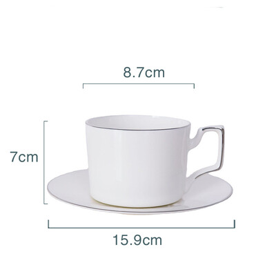 250 ml keraminių kavos puodelių indų pienas namams kūrybinė dovana aukso apvadu kaulo porcelianinis Phnom Penh ir sidabrinis Penh kavos puodelių lėkštės rinkinys