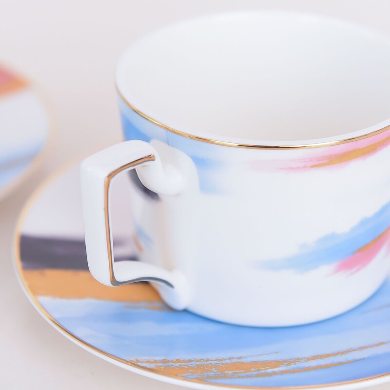 250 ml keraminių kavos puodelių indų pienas namams kūrybinė dovana aukso apvadu kaulo porcelianinis Phnom Penh ir sidabrinis Penh kavos puodelių lėkštės rinkinys