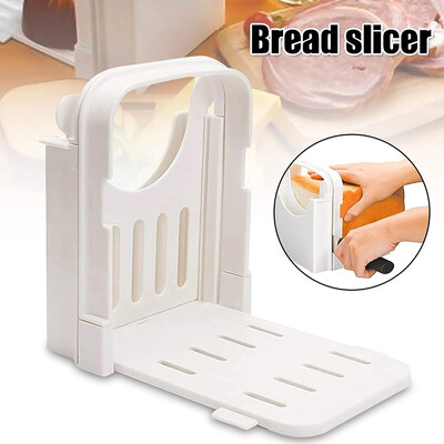 Toast Slicer Tool Foldable Bread Slicer Adjustable Bread cutting Guide Toast for Bakeware Cutter Rack Gadgets Home Kitchen