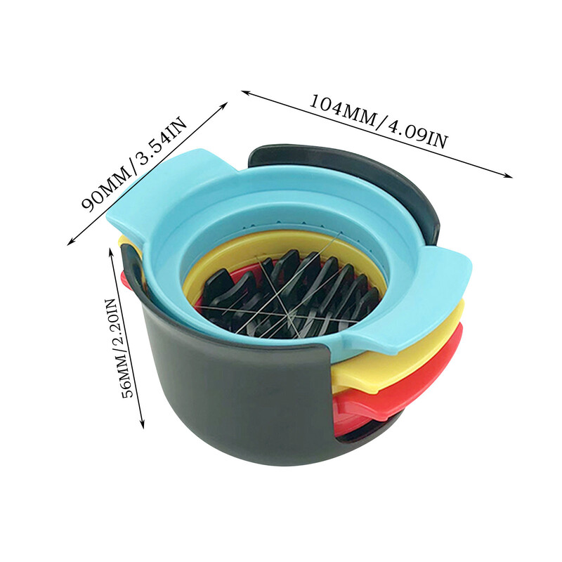 ABS vaisių skutimosi kiaušinių pjaustyklė Lengvai valdoma daugiafunkcinė pjaustyklė virtuvei su pagrindu