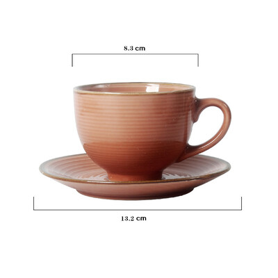 Aukštos kokybės kūrybinių kavos puodelių rinkinys Buitinis popietės arbatos puodelis su lėkšte Paprastas europietiško stiliaus puodelis Cappuccino puodeliai Latte 200 ml