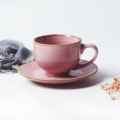 Aukštos kokybės kūrybinių kavos puodelių rinkinys Buitinis popietės arbatos puodelis su lėkšte Paprastas europietiško stiliaus puodelis Cappuccino puodeliai Latte 200 ml