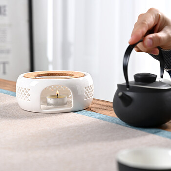 Ceramics Teapot Warmer Portable Tea Warmer Μονωτική Βάση Σταθερή κοίλη διακόσμηση τραπεζιού για ζεστό γάλα καφέ νερό