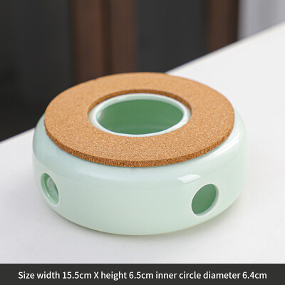 Keramikinis arbatinuko šildytuvas Nešiojamas arbatos šildytuvas Izoliacinis pagrindas Stabilus tuščiavidurio stalo dekoravimas karštam pienui, kavos vandeniui