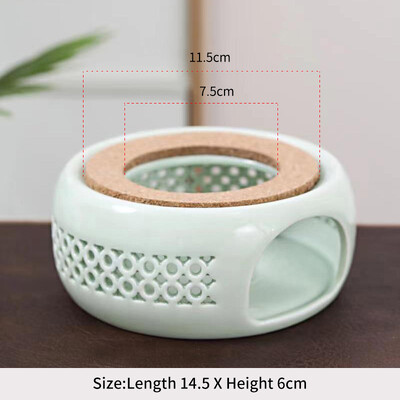 Keramikinis arbatinuko šildytuvas Nešiojamas arbatos šildytuvas Izoliacinis pagrindas Stabilus tuščiavidurio stalo dekoravimas karštam pienui, kavos vandeniui