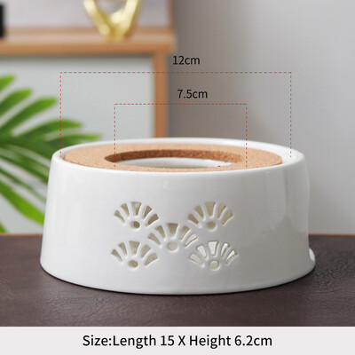 Keramikinis arbatinuko šildytuvas Nešiojamas arbatos šildytuvas Izoliacinis pagrindas Stabilus tuščiavidurio stalo dekoravimas karštam pienui, kavos vandeniui