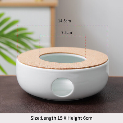 Keramikinis arbatinuko šildytuvas Nešiojamas arbatos šildytuvas Izoliacinis pagrindas Stabilus tuščiavidurio stalo dekoravimas karštam pienui, kavos vandeniui