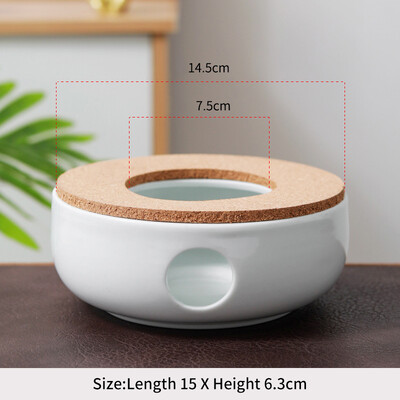 Keramikinis arbatinuko šildytuvas Nešiojamas arbatos šildytuvas Izoliacinis pagrindas Stabilus tuščiavidurio stalo dekoravimas karštam pienui, kavos vandeniui