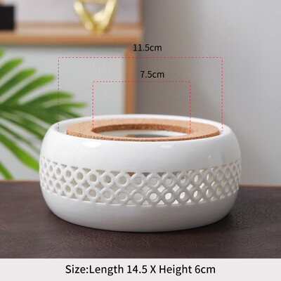 Keramikinis arbatinuko šildytuvas Nešiojamas arbatos šildytuvas Izoliacinis pagrindas Stabilus tuščiavidurio stalo dekoravimas karštam pienui, kavos vandeniui