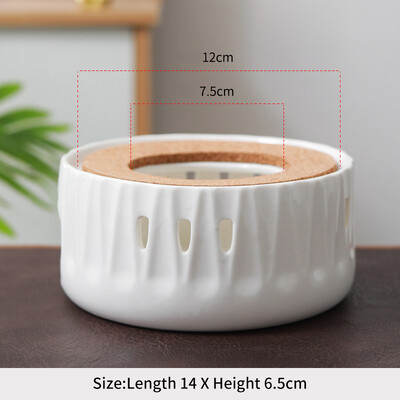 Keramikinis arbatinuko šildytuvas Nešiojamas arbatos šildytuvas Izoliacinis pagrindas Stabilus tuščiavidurio stalo dekoravimas karštam pienui, kavos vandeniui