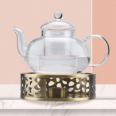 Nerūdijančio plieno arbatinuko šildytuvas Kavos šildytuvo pagrindo arbatos šildytuvas biuro karščiui atspariems puodams