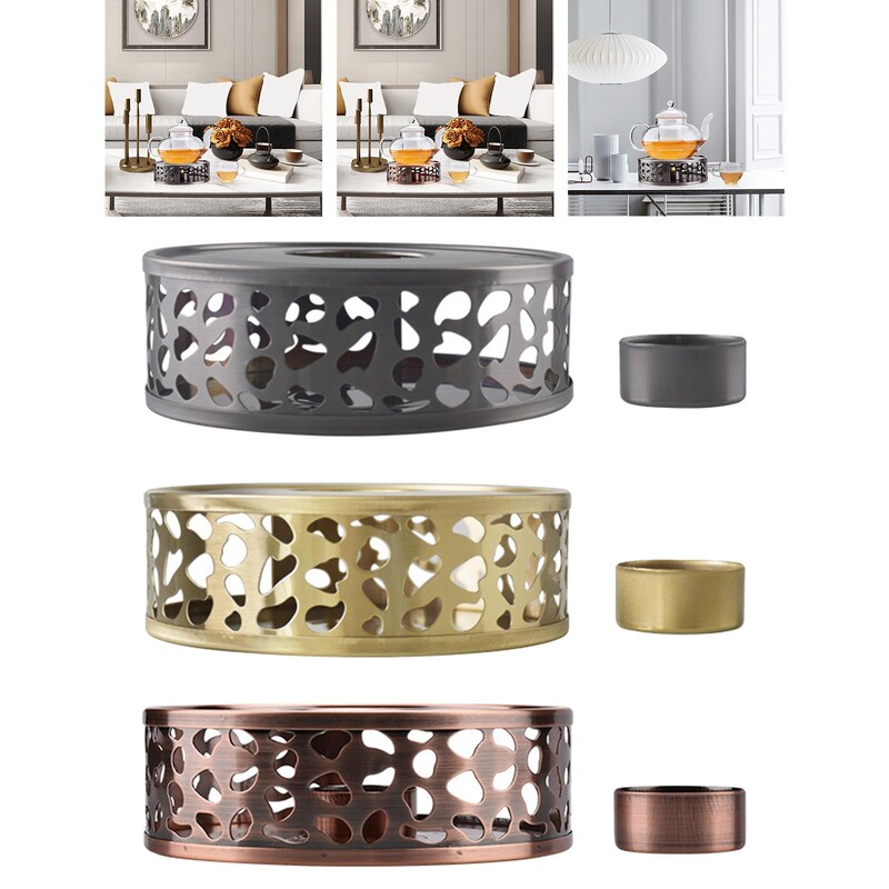 Nerūdijančio plieno arbatinuko šildytuvas Kavos šildytuvo pagrindo arbatos šildytuvas biuro karščiui atspariems puodams