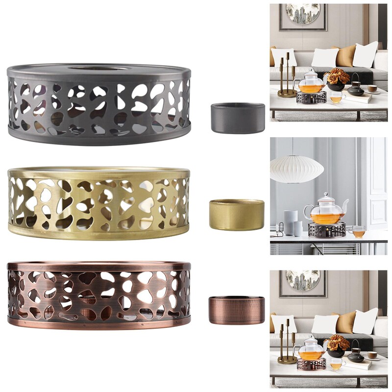 Nerūdijančio plieno arbatinuko šildytuvas Kavos šildytuvo pagrindo arbatos šildytuvas biuro karščiui atspariems puodams