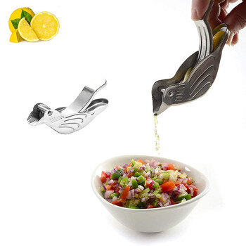 Εγχειρίδιο Genting από ανοξείδωτο ατσάλι Lemon Juicer and Lime Squeezer, Silver Bird Shape Lemon Juicer