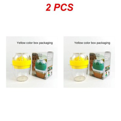 1/2/5 vnt. plastikinis citrinų spaustukas su dangteliu Rankinė citrinų sulčiaspaudė Apelsinų spaudimo puodelis Citrusinių vaisių spaudyklė Rankų vaisių citrinų apelsinų sultys