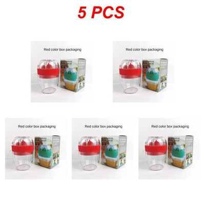 1/2/5 vnt. plastikinis citrinų spaustukas su dangteliu Rankinė citrinų sulčiaspaudė Apelsinų spaudimo puodelis Citrusinių vaisių spaudyklė Rankų vaisių citrinų apelsinų sultys