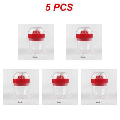 1/2/5 vnt. plastikinis citrinų spaustukas su dangteliu Rankinė citrinų sulčiaspaudė Apelsinų spaudimo puodelis Citrusinių vaisių spaudyklė Rankų vaisių citrinų apelsinų sultys