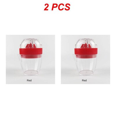 1/2/5 vnt. plastikinis citrinų spaustukas su dangteliu Rankinė citrinų sulčiaspaudė Apelsinų spaudimo puodelis Citrusinių vaisių spaudyklė Rankų vaisių citrinų apelsinų sultys