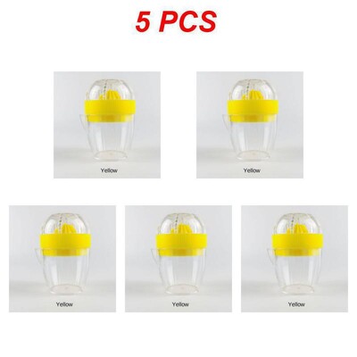 1/2/5 vnt. plastikinis citrinų spaustukas su dangteliu Rankinė citrinų sulčiaspaudė Apelsinų spaudimo puodelis Citrusinių vaisių spaudyklė Rankų vaisių citrinų apelsinų sultys