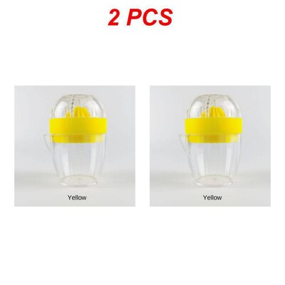 1/2/5 vnt. plastikinis citrinų spaustukas su dangteliu Rankinė citrinų sulčiaspaudė Apelsinų spaudimo puodelis Citrusinių vaisių spaudyklė Rankų vaisių citrinų apelsinų sultys