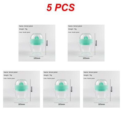 1/2/5 vnt. plastikinis citrinų spaustukas su dangteliu Rankinė citrinų sulčiaspaudė Apelsinų spaudimo puodelis Citrusinių vaisių spaudyklė Rankų vaisių citrinų apelsinų sultys