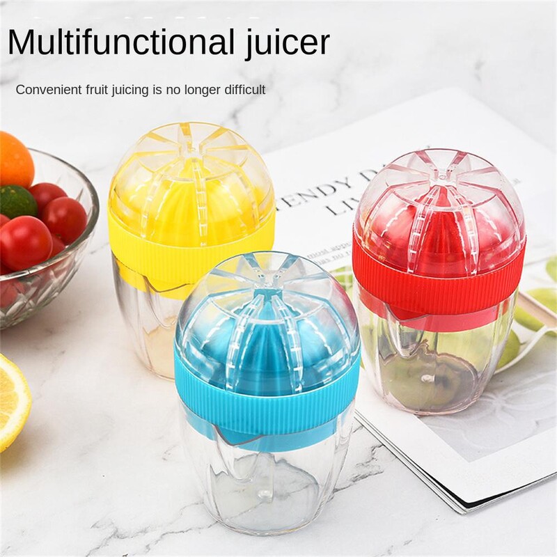 1/2/5 vnt. plastikinis citrinų spaustukas su dangteliu Rankinė citrinų sulčiaspaudė Apelsinų spaudimo puodelis Citrusinių vaisių spaudyklė Rankų vaisių citrinų apelsinų sultys
