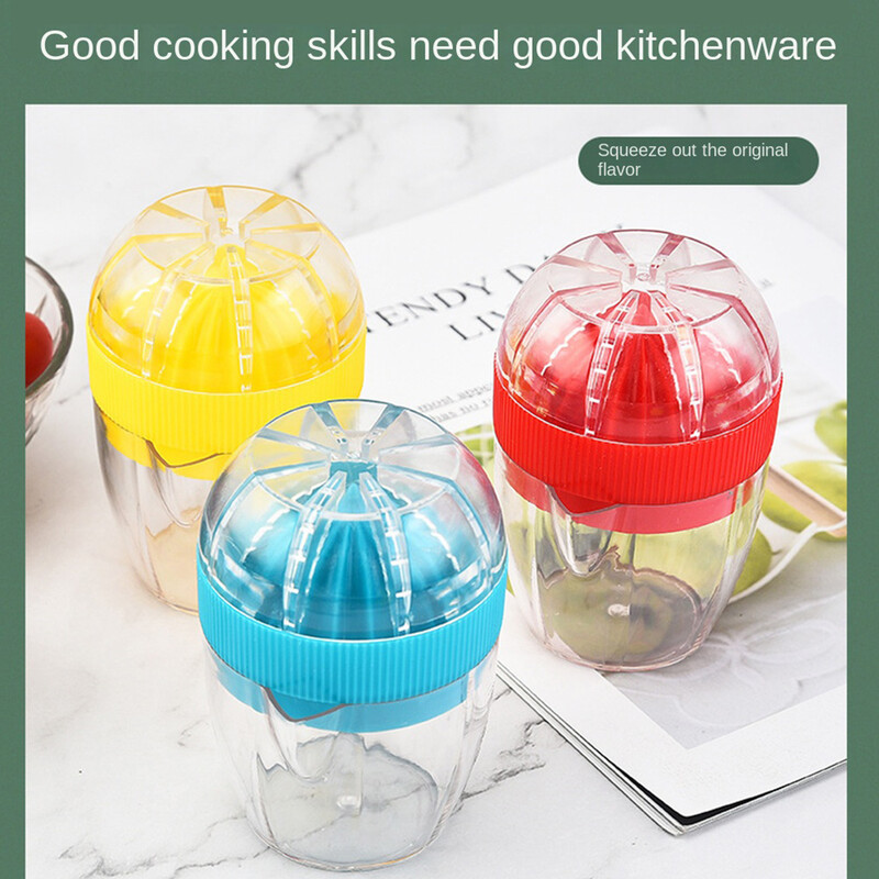 1/2/5 vnt. plastikinis citrinų spaustukas su dangteliu Rankinė citrinų sulčiaspaudė Apelsinų spaudimo puodelis Citrusinių vaisių spaudyklė Rankų vaisių citrinų apelsinų sultys
