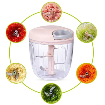 500/900ML Εγχειρίδιο κόφτη σκόρδου Rotate Vegetable Cutter Chopper Slicer Φρούτα Σκόρδο Θραυστήρα Κουζίνα Gadget Blender Μύλοι κρέατος