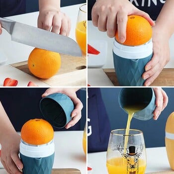 Εγχειρίδιο κουζίνας Orange Juicer Portable Mini Rotation Citrus Squeeer Reusable Fort-saving Fruit Juice Maker Manual Juicers