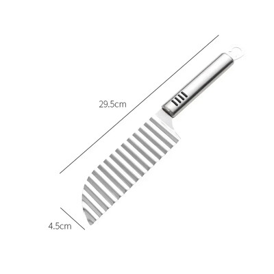 Nerūdijančio plieno bulvių drožlių pjaustyklė Tešla Vaisių Daržovių Smulkintuvas banguotas pjaustyklės Peilis Bulvių pjaustytuvas Prancūziškų gruzdintuvų gaminimo įrankiai