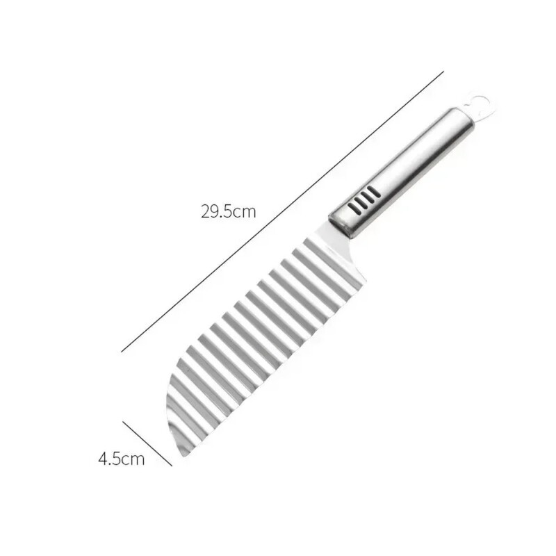 Nerūdijančio plieno bulvių drožlių pjaustyklė Tešla Vaisių Daržovių Smulkintuvas banguotas pjaustyklės Peilis Bulvių pjaustytuvas Prancūziškų gruzdintuvų gaminimo įrankiai