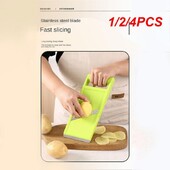 1/2/4 vnt Daugiafunkcinis daržovių pjaustytuvas su plieniniais ašmenimis mandolino pjaustyklė bulvių skustukas morkų sūrio tarka.