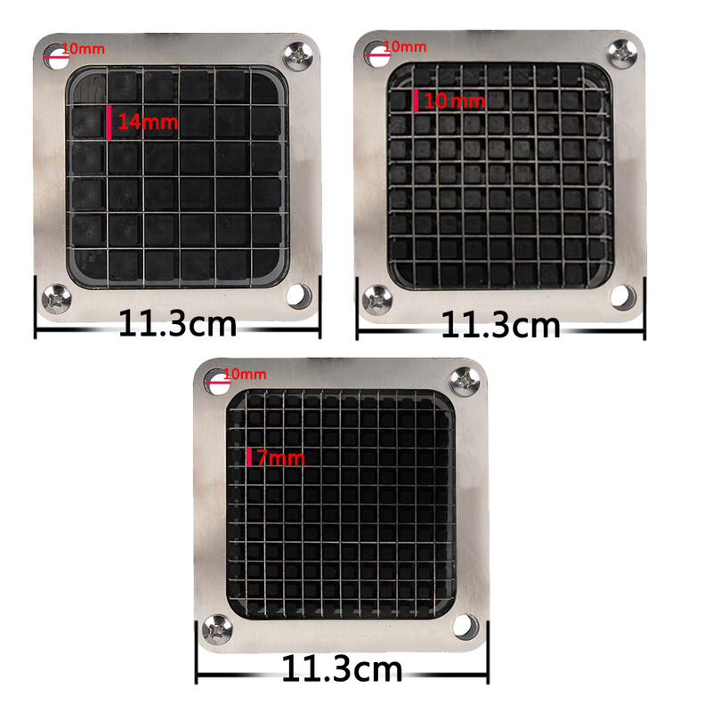 Nerūdijančio plieno ašmenų pjaustymo mašinų drožlių pjaustytuvo dalys Prancūziškų keptų pjaustytuvų, gruzdintų bulvių traškučių pjaustytuvai + 3 peilių dydis,