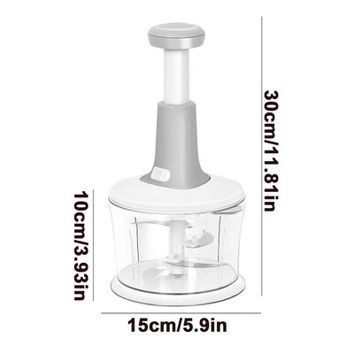 Nerūdijančio plieno rankinis spaudžiamas maisto smulkintuvas mėsmalė mėsmalė ir malimo mašina rankinis daržovių smulkintuvas