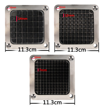 Аксесоари за машина за пържени картофи от неръждаема стомана Резачки за пържени картофени чипси +3 размера на остриетата, резачка за пържени картофи, части за резачка за пържени картофи