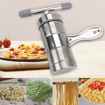 Εγχειρίδιο Inox Making Spaghetti Pasta Machine Maker Noodle Maker Fruits Juicer With 5 Pressing Forms Multifunctional