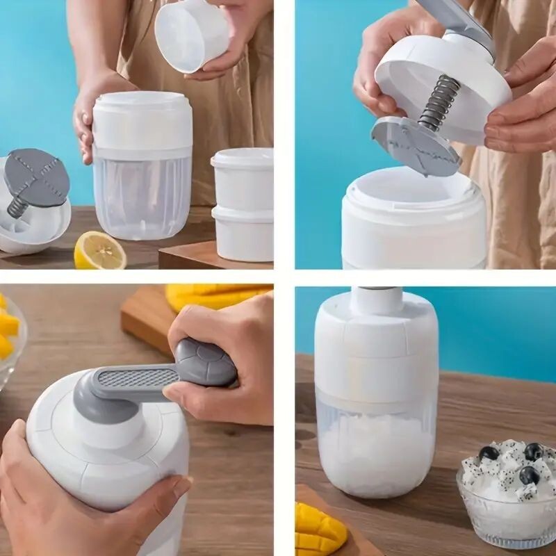 Rankinis ledo smulkintuvas Smoothies Hail ledo laužtuvas Greitas ledo smulkinimas Nešiojamas skutas ledo aparatas, skirtas virtuvės įtaisams Ledo maišytuvams