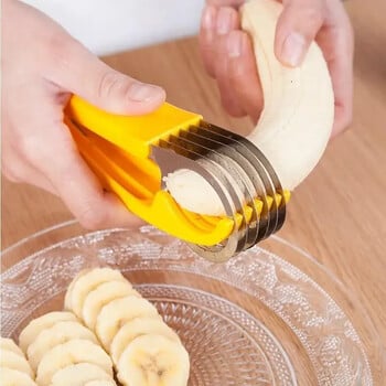 Creative Banana Slicer Резач за колбаси Остра резачка за зеленчуци и плодове Резачка за банани от неръждаема стомана Кухненски аксесоари