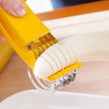 Creative Banana Slicer Резач за колбаси Остра резачка за зеленчуци и плодове Резачка за банани от неръждаема стомана Кухненски аксесоари