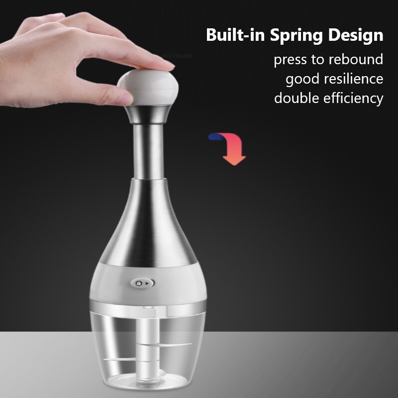 Mașină de tocat usturoi din oțel inoxidabil Mașină de tocat carne antirugina Concasor manual pentru mâncare Tocător de carne durabil de usturoi zdrobit de bucătărie