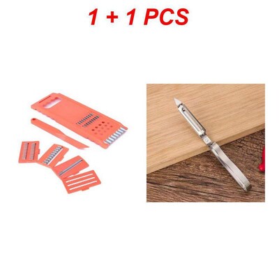 7 vnt./komplektas Daržovių vaisių bulvių mandolino pjaustyklė Skustukas Smulkintuvas Smulkintuvas Smulkintuvas Daržovių pjaustyklės Virtuvės priedai