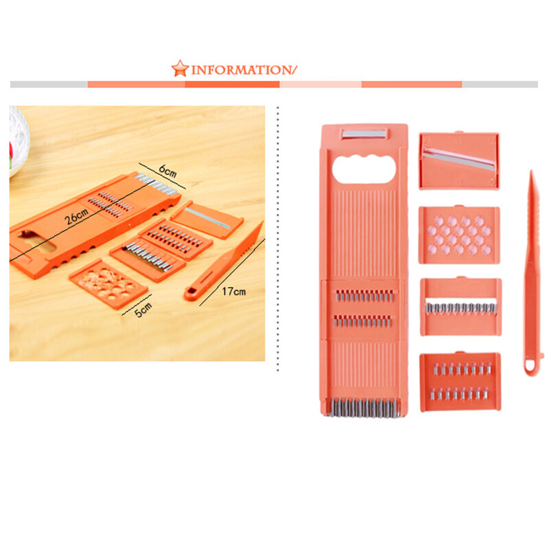 7 vnt./komplektas Daržovių vaisių bulvių mandolino pjaustyklė Skustukas Smulkintuvas Smulkintuvas Smulkintuvas Daržovių pjaustyklės Virtuvės priedai