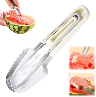 3in1 arbūzų šakių pjaustyklė nerūdijančio plieno arbūzo vėjo malūno pjaustyklė Nešiojama vaisių šakutė vasaros arbūzo pjaustymo įrankis
