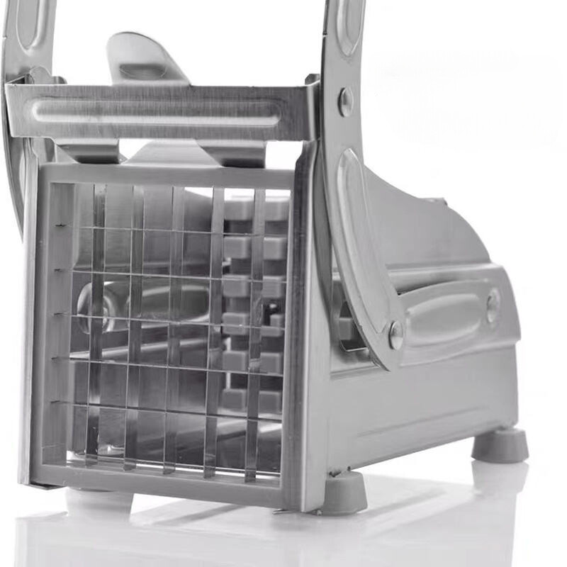 Prancūziškų bulvyčių pjaustyklės daugiafunkcis daržovių vaisių smulkintuvas su 2 nerūdijančio plieno peiliukais, skirtas gruzdintų bulvyčių traškučių gaminimo mašinai bulvių pjaustyklei