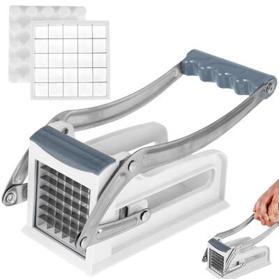 Prancūziškas kepimo pjaustytuvas nerūdijančio plieno bulvių smulkintuvas Greitai pjaustomas bulvių drožlių pjaustytuvas su 25/49 skylių peiliais Rankinis maisto pjaustyklė