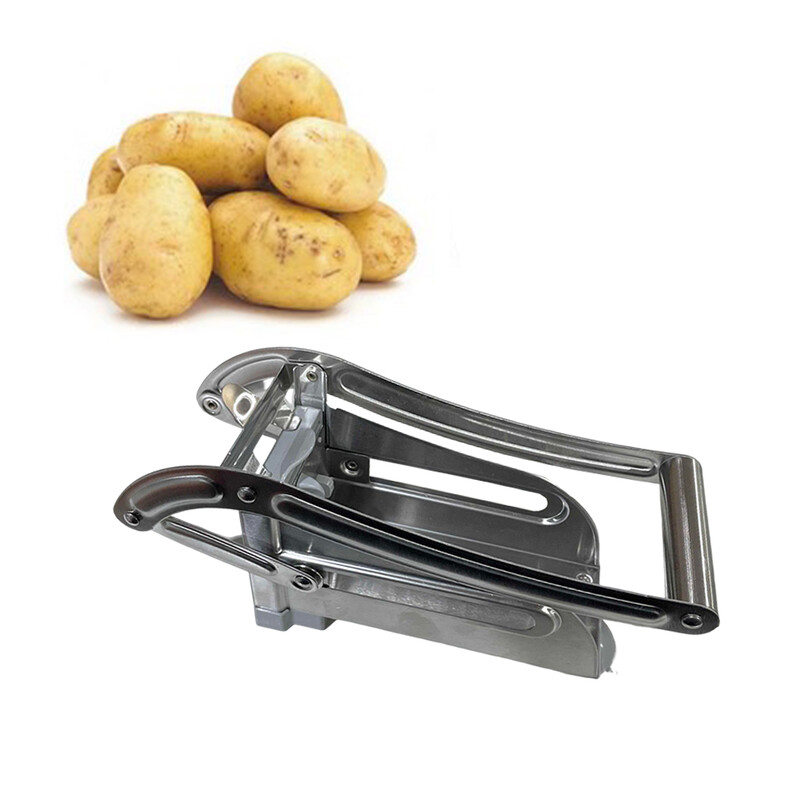 Nerūdijančio plieno bulvių drožlių griežinėlis daržovių smulkintuvas indaplovė Prancūziškų bulvių pjaustyklė Prancūziškų gruzdintuvių gaminimo įrankis